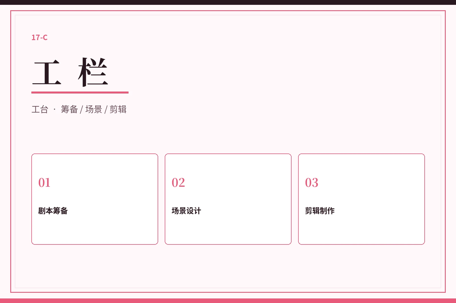 工栏制作观察