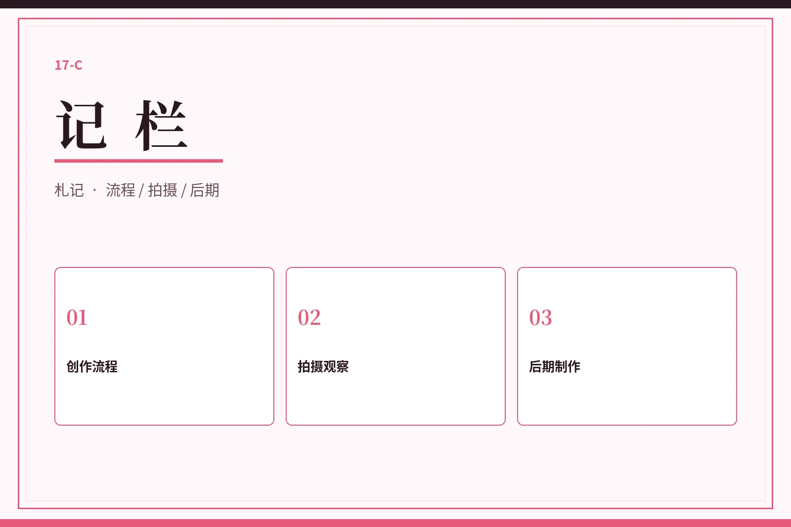 记栏创作手记